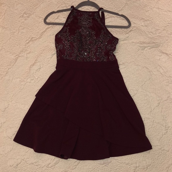 Burgundy Homecoming Dress - Picture 1 of 4